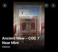Pokemon TCG Ancient Mew 2000 Movie Promo 7 CGC Graded - Image 1