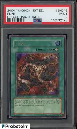 2004 YU-GI-OH! RDS-RISE OF DESTINY #EN042 FLINT RDS-ULTIMATE RARE PSA 9 - Image 1