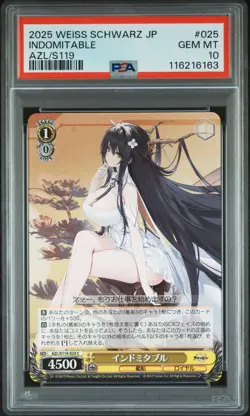 2025 WEISS SCHWARZ JPN AZUR LANE VOL.2 #025 INDOMITABLE PSA 10 - Image 1