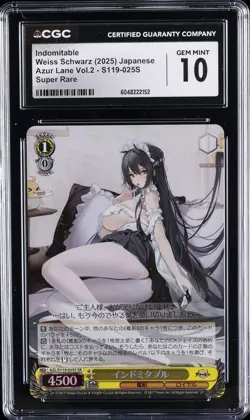 2025 WEISS SCHWARZ - AZUR LANE VOL. 2 #S119-025S INDOMITABLE CGC 10 GEM MINT - Image 1