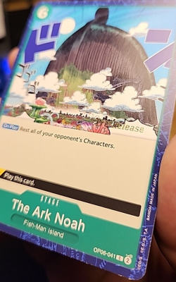 THE ARK NOAH OP06-041 PRE-RELEASE STAMPED, 2024 ONE PIECE CARD GAME, OP06 WINGS - Image 2