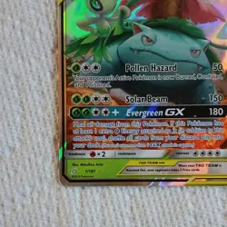 Pokemon TCG Celebi & Venusaur GX Holo Ultra Rare Card Sun & Moon TAG TEAM #1 NM - Image 2