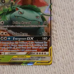 Pokemon TCG Celebi & Venusaur GX Holo Ultra Rare Card Sun & Moon TAG TEAM #1 NM - Image 3