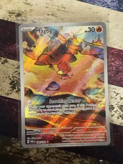 Pokemon TCG Magby 186/182 Paradox Rift Illustration Rare Card NM/M Condition - Image 1