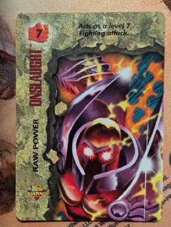 OverPower Onslaught Marvel Fleer 1996 Raw Power Special Card Promo Very Rare NM - Image 1