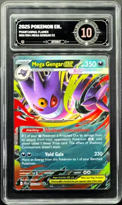 Pokemon Cards ENG. Metal Tags Mega Gengar EX 056/094 PCG 10 (SAME AS PSA 10) - Image 1