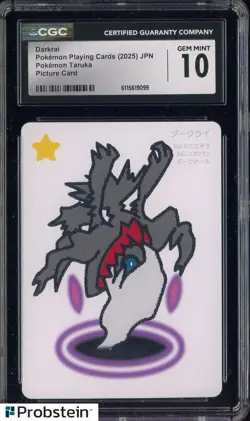 2025 Pokemon Playing Cards JPN Picture Card Taruka Darkrai CGC 10 GEM MINT - Image 1