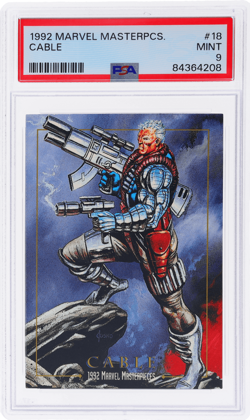 1992 Marvel Masterpieces Cable #18 PSA 9 - Image 1