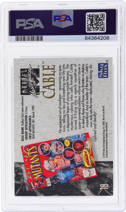 1992 Marvel Masterpieces Cable #18 PSA 9 - Image 2