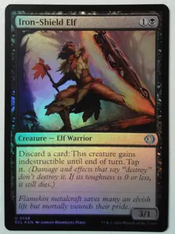 Iron-Shield Elf *FOIL Uncommon* Magic MtG x1 Lorwyn Eclipsed - Image 1