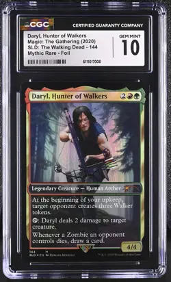 DARYL, HUNTER OF WALKERS Secret Lair Foil Mythic CGC 10 MTG Walking Dead - Image 1
