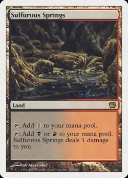 MTG 3x Ninth Edition English Regular Sulfurous Springs - LP - Image 1
