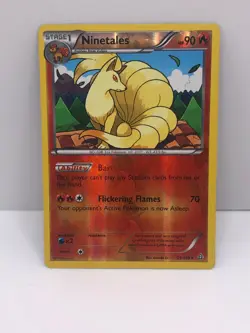 Ninetales 2015 Pokemon XY Primal Clash Reverse Holo Rare #21 MP (MODERATE PLAY) - Image 1