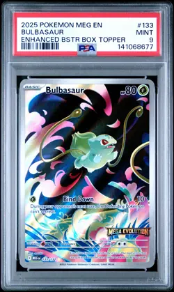2025 POKEMON MEG EN-MEGA EVOLUTION ENHANCED BOOSTER BOX TOPPER BULBASAUR PSA 9 - Image 1