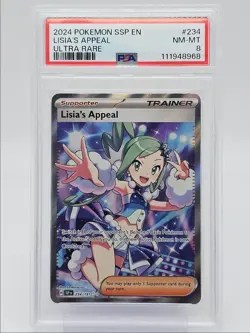 LISIA'S APPEAL 2024 POKEMON SURGING SPARKS ULTRA RARE S 234/191 PSA 8 Q0004 - Image 1