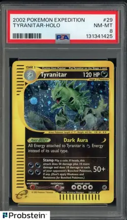 2002 Pokemon Expedition #29 Tyranitar Holo PSA 8 NM-MT - Image 1