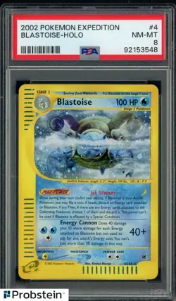 2002 Pokemon Expedition #4 Blastoise Holo PSA 8 NM-MT - Image 1