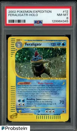 2002 Pokemon Expedition #12 Feraligatr Holo PSA 8 NM-MT - Image 1