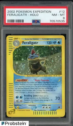 2002 Pokemon Expedition #12 Feraligatr Holo PSA 8 NM-MT - Image 1
