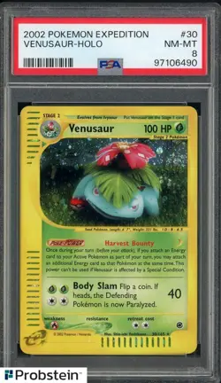 2002 Pokemon Expedition #30 Venusaur Holo PSA 8 NM-MT - Image 1
