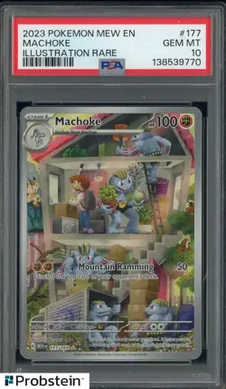 2023 Pokemon Mew EN #177 Machoke Illustration Rare PSA 10 GEM MINT - Image 1