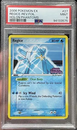 PSA 9 MINT REGICE EX 2006 Pokemon Holon Phantoms Reverse Holo 27/110 Stamped - Image 1