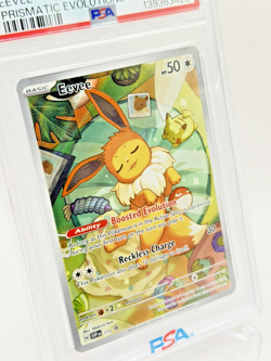 2025 POKEMON SVP PRISMATIC EVOLUTIONS ETB PROMO #173 EEVEE PSA 8 - Image 1