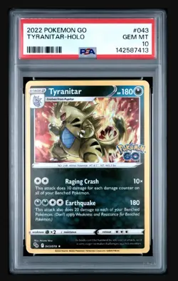 Tyranitar 043/078 Pokemon GO Holo - PSA 10 - Image 1