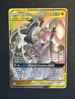 Pokemon Arceus & Dialga & Palkia GX 156/236 Cosmic Eclipse Ultra Rare Tag Team - Image 3