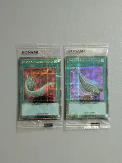x2 Yu-Gi-Oh! Harpie's Feather Duster EDC1-EN001 Quarter Century Secret Rare - Image 1