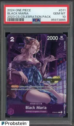 2024 One Piece 2023 CS Celebration Pack #011 Black Maria PSA 10 GEM MINT - Image 1