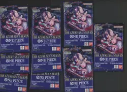 Lot (9) One Piece TCG OP-14 The Azure Sea's Seven Booster Packs Sealed - Image 1
