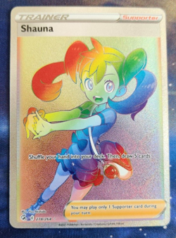 Shauna 278/264 Fusion Strike NM Full Art Secret Rainbow Rare Pokemon Card - Image 1