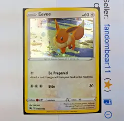Eevee COSMOS HOLO BLACK STAR PROMO CARD SWSH190 Pokemon 2022 LP - Image 1