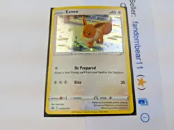 Eevee COSMOS HOLO BLACK STAR PROMO CARD SWSH190 Pokemon 2022 LP - Image 2