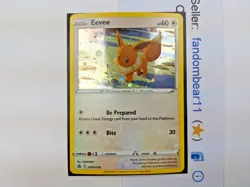 Eevee COSMOS HOLO BLACK STAR PROMO CARD SWSH190 Pokemon 2022 LP - Image 4