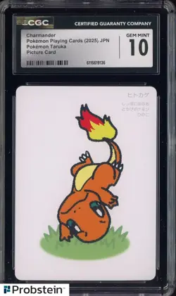 #1 2025 Pokemon Japanese Takura Playing Cards Picture Card Charmander CGC 10 - Image 1