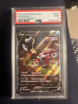 Pokemon Crown Zenith Hoopa v Galarian Gallery Holo Card GG53/GG70 TCG PSA 9 - Image 1