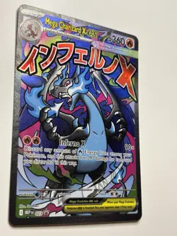 Pokemon Card PHANTASMAL FLAMES MEGA CHARIZARD X EX 023 ENG BLACK STAR PROMO MINT - Image 2