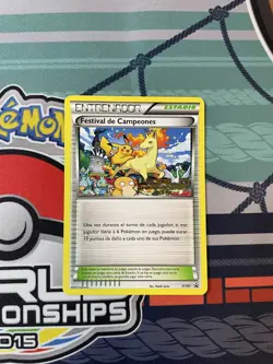 Spanish Pokemon Champions Festival XY91 Promo Card Pokemon Worlds 2015 - Image 1