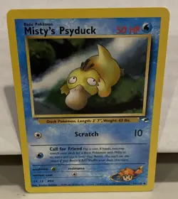 Misty's Psyduck Gym Heroes 054/132 MP-LP Pokemon Card - Image 1