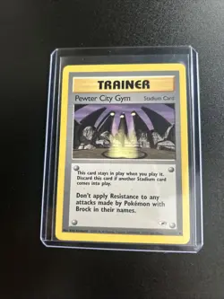 Pokemon Pewter City Gym 115/132 Gym Heroes Set Card WOTC Stadium Card NM - Image 3