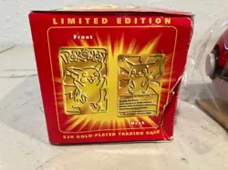 1999 Pokemon Gotta Catch'em All 23k Gold Plated "Pikachu" Trading Card - Image 5