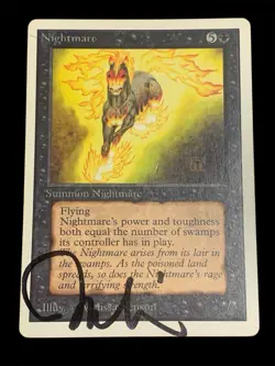 1993 Magic: The Gathering - Unlimited - NIGHTMARE - Vintage Rare Signed - EX - Image 1