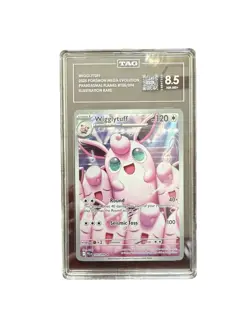 Pokemon Phantasmal Flames WIGGLYTUFF 105/094 Illustration Rare TAG 8.5 - Image 1