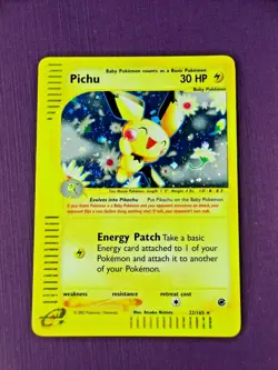 🌀HOLOGRAPHIC PICHU🌀 Holo | WOTC Pokemon | Expedition 22/165 | Perfect Swirl 📈 - Image 1