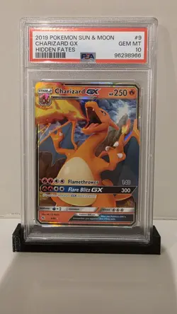 2019 Pokemon S&M Charizard GX Hidden Fates Full Art #9 - PSA 10 Gem Mint - Image 1