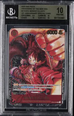 2023 ONE PIECE AWAKENING OF THE NEW ERA - 1ST ANV SPECIAL MONKEY D LUFFY BGS 10 - Image 1