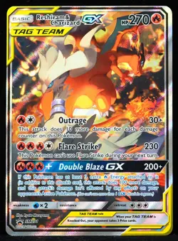 Reshiram & Charizard GX #SM201 NM/M Pokemon Card - Image 1