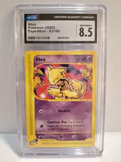 CGC 8.5 Abra 93/165 Expedition Base Set Vintage Pokemon Card 2002 E Reader - Image 1
